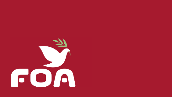 FOA-logo med fredsdue